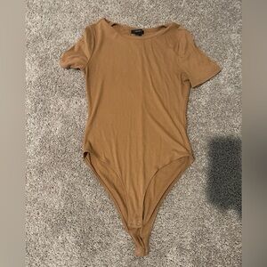 Women's Tan Bodysuit Top